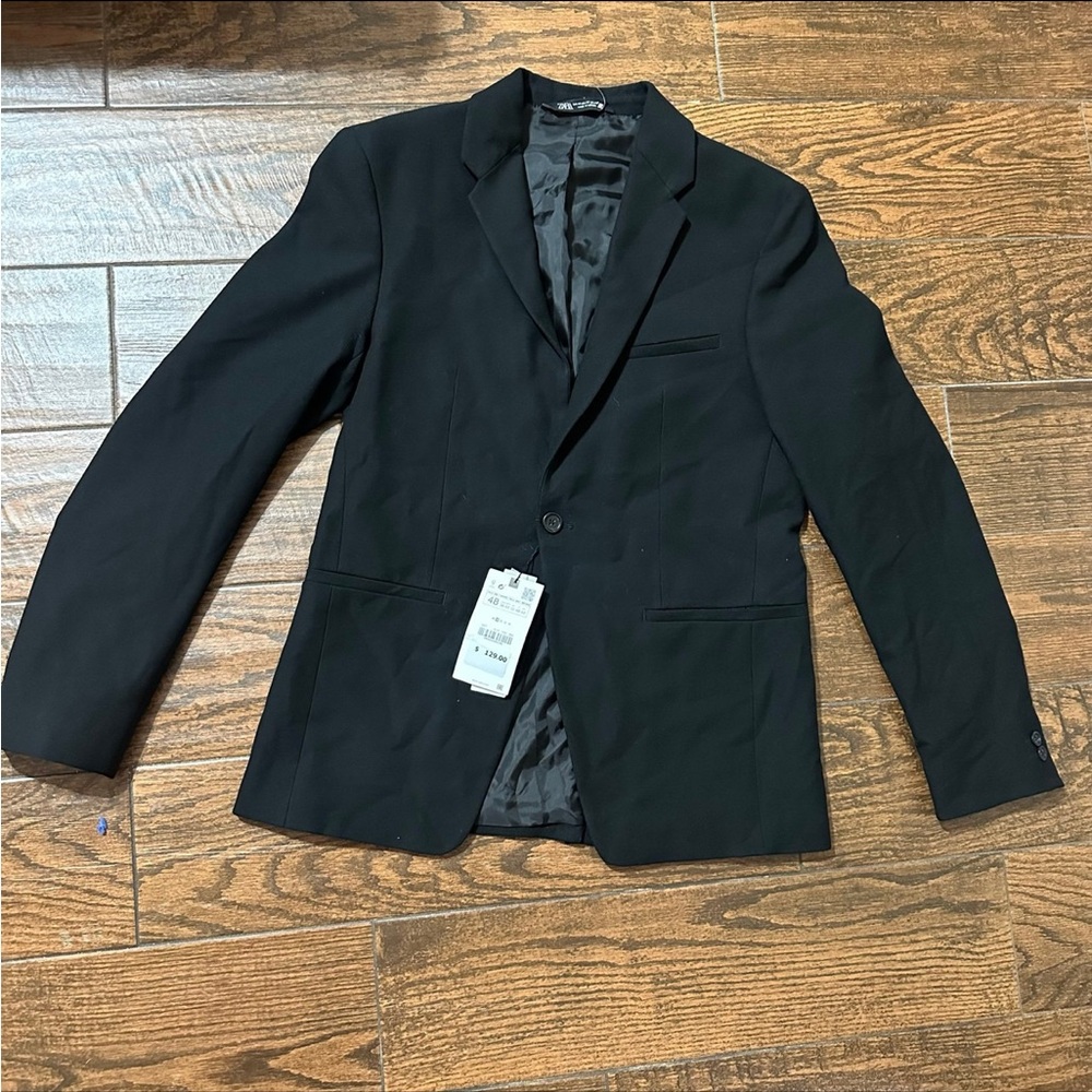 ZARA MEN NEW TEXTURED SUIT JACKET